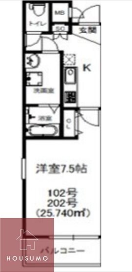 エムズ福原の物件間取画像