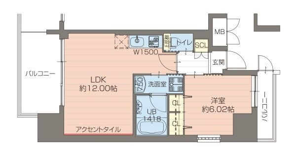 プレジオ江坂ROUGEの物件間取画像