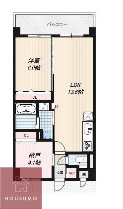 Luxe服部天神の物件間取画像