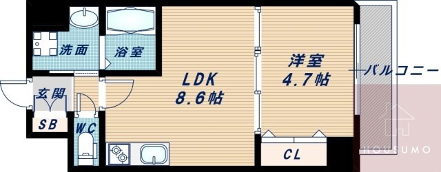 Halu江坂東の物件間取画像