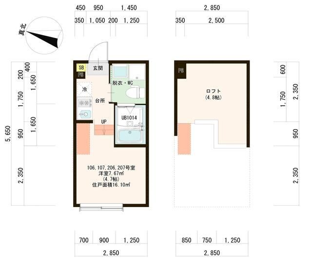 ハーモニーテラス旭ヶ丘Ｖの物件間取画像