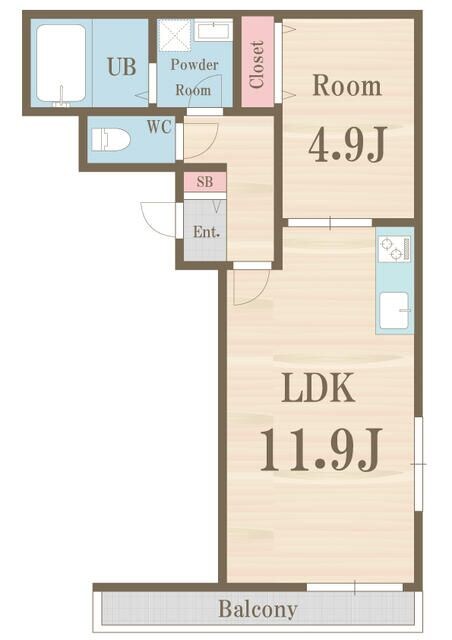 Ｔ．Ｏ．Ｋｏｓｉｈｉｋａｗａの物件間取画像