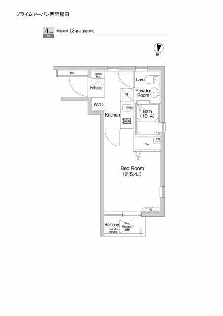 プライムアーバン西早稲田の物件間取画像