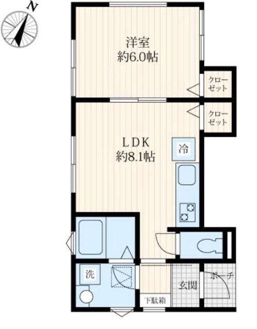 ＣＥ　ＬＡ　ＶＩ　中落合の物件間取画像