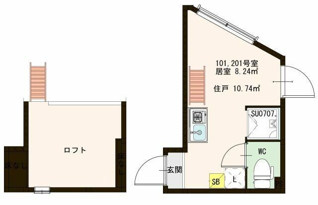 Ａ－ＣＵＢＥの物件間取画像