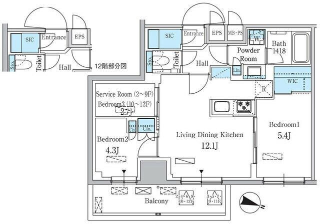 パークアクシス板橋本町ステーションゲートの物件間取画像