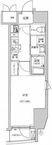 ハーモニーレジデンス東京シティゲートの物件間取画像