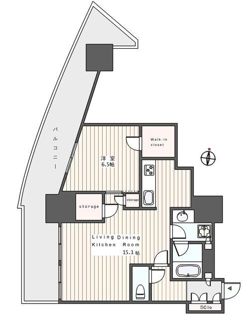 ルミナリータワー池袋の物件間取画像