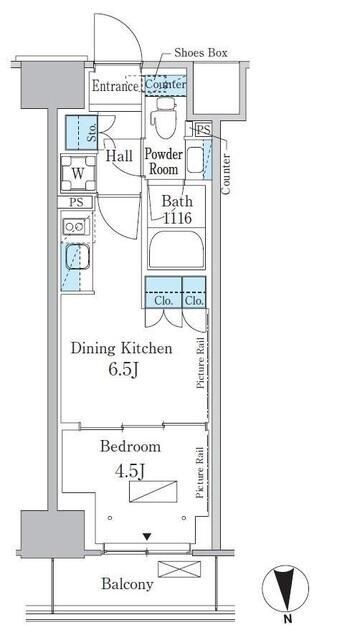 パークアクシス新宿百人町の物件間取画像