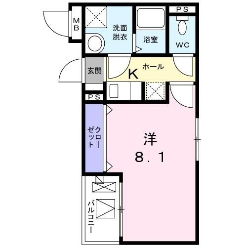 メゾン・コンソラータの物件間取画像