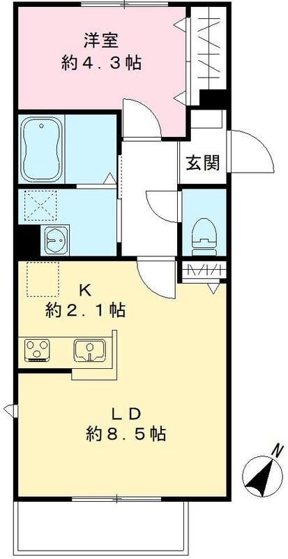 サニーコート中落合の物件間取画像