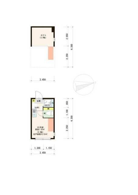 ハーモニーテラス南長崎Ⅱの物件間取画像