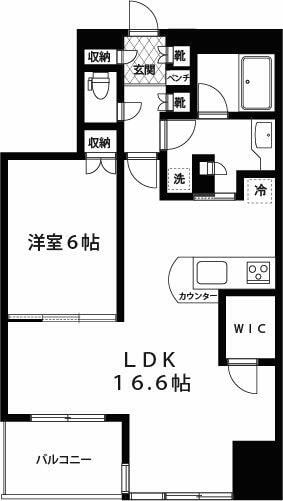 根津シティタワーの物件間取画像