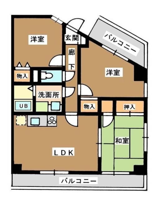 志村城山マンションの物件間取画像