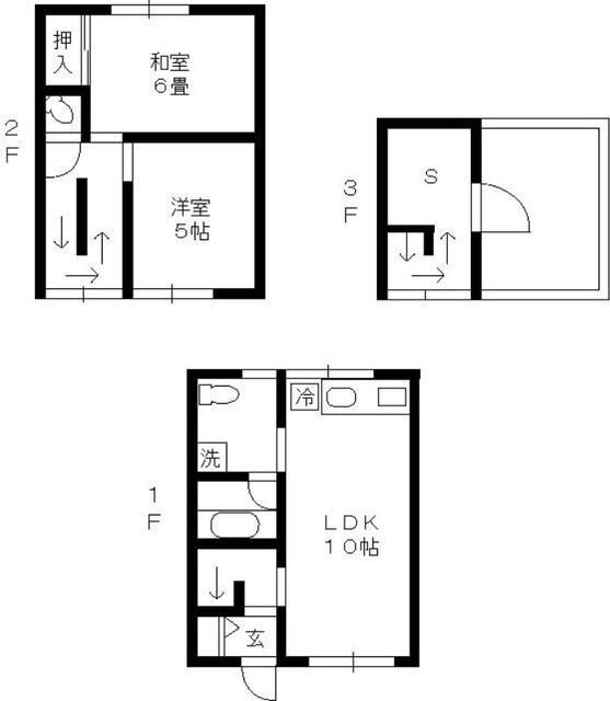 信濃町戸建の物件間取画像