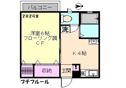 プチ・フルールの物件間取画像