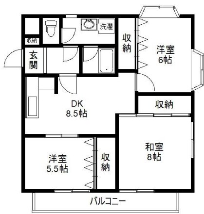 サーパス上さぎ　２号館の物件間取画像