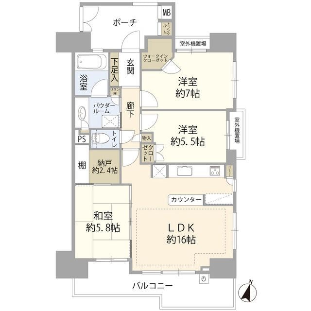 クラルテ中村橋の物件間取画像