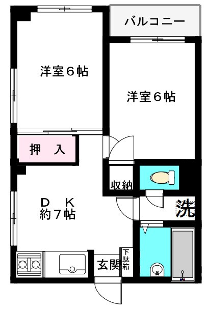 メゾンブランシュの物件間取画像