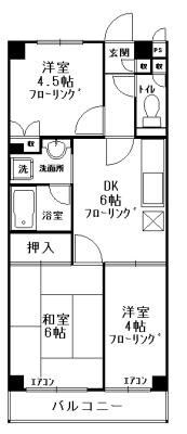 若竹ハイツの物件間取画像