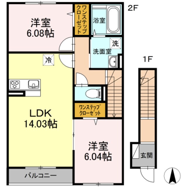 クレアージュの物件間取画像