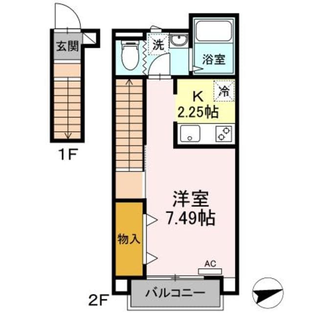 コーポマルスギの物件間取画像