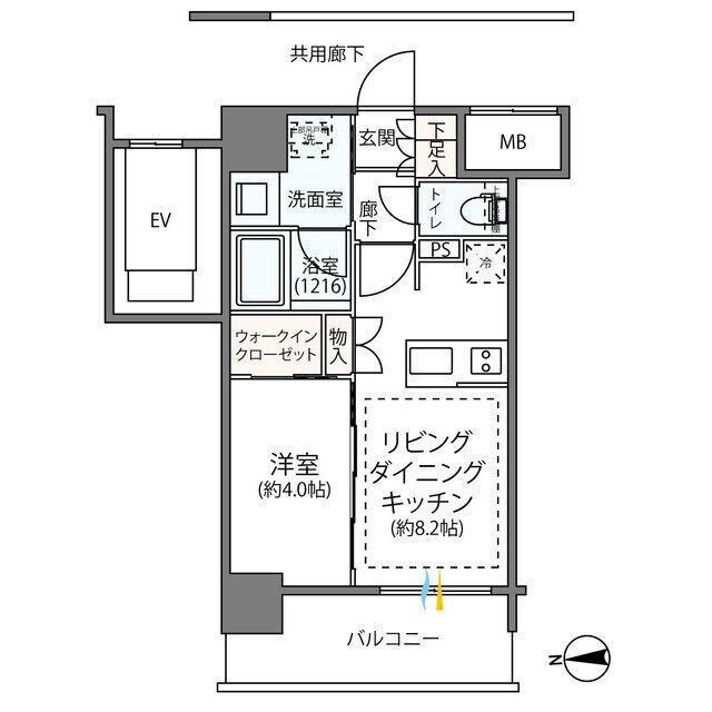 ネベル本厚木の物件間取画像