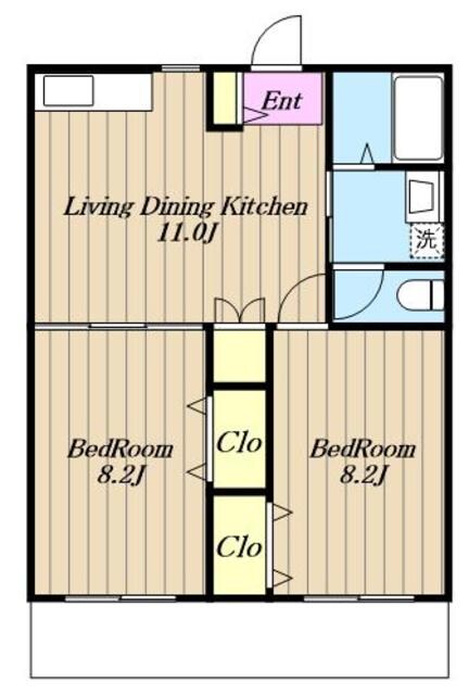 コンフォート辰巳C館の物件間取画像