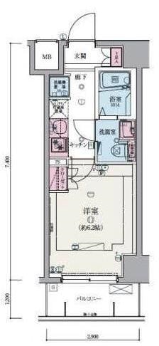 武蔵浦和駅 徒歩7分 3階の物件間取画像