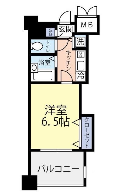 両国駅 徒歩9分 6階の物件間取画像