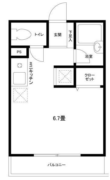 中野新橋駅 徒歩8分 1階の物件間取画像