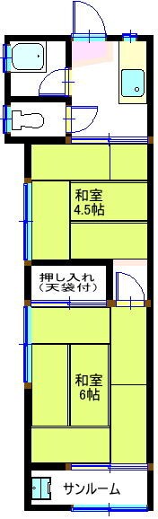 窪田アパートの物件間取画像