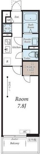 小竹向原駅 徒歩12分 1階の物件間取画像