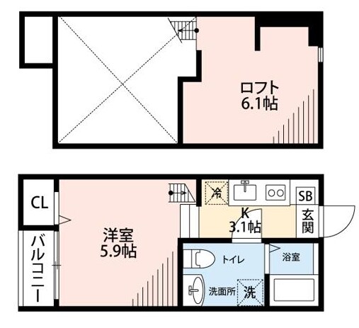 読売ランド前駅 徒歩12分 2階の物件間取画像