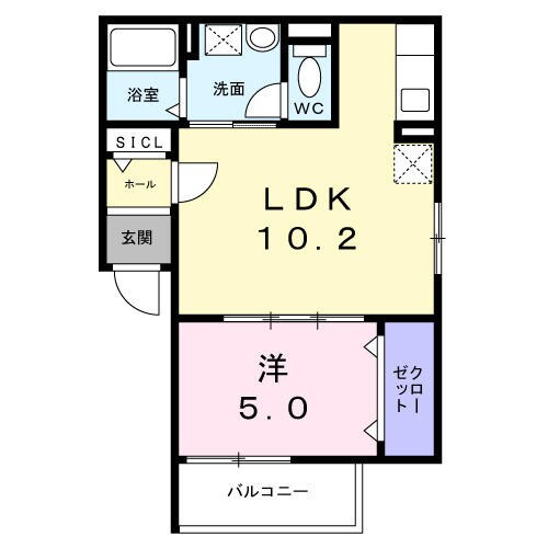 東新宿駅 徒歩10分 1階の物件間取画像
