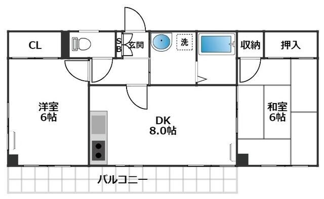 喜多見駅 徒歩9分 2階の物件間取画像