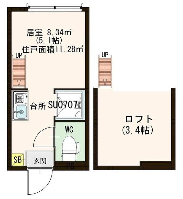 ソレイユ新宿の物件間取画像