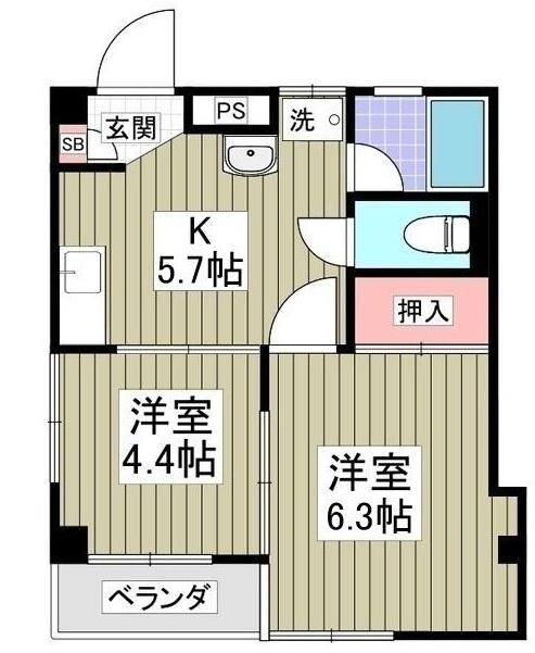 武蔵関駅 徒歩15分 3階の物件間取画像