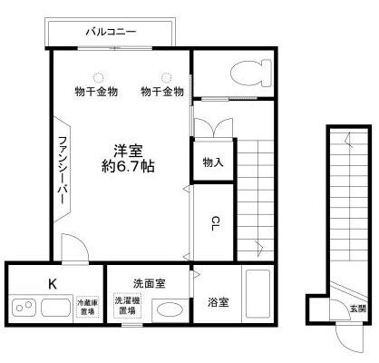 戸越銀座駅 徒歩5分 2階の物件間取画像