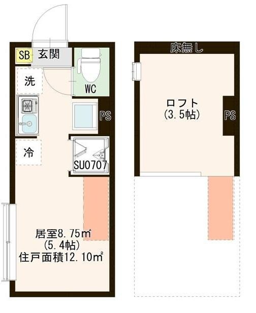 ときわ台駅 徒歩9分 1階の物件間取画像