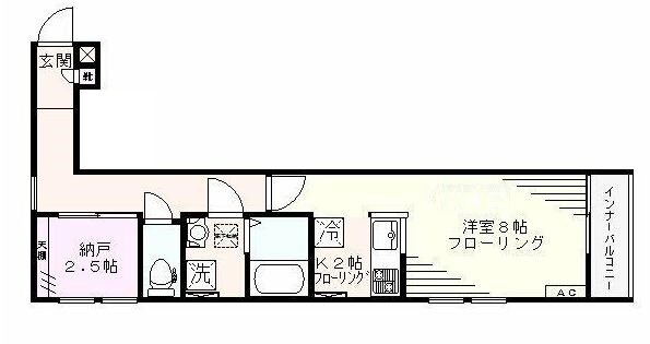 小竹向原駅 徒歩7分 2階の物件間取画像