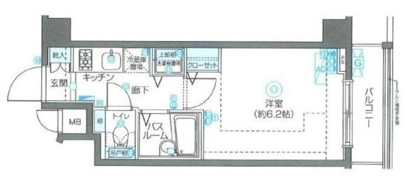 西新宿五丁目駅 徒歩4分 2階の物件間取画像