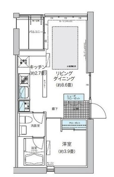 祖師ヶ谷大蔵駅 徒歩9分 4階の物件間取画像