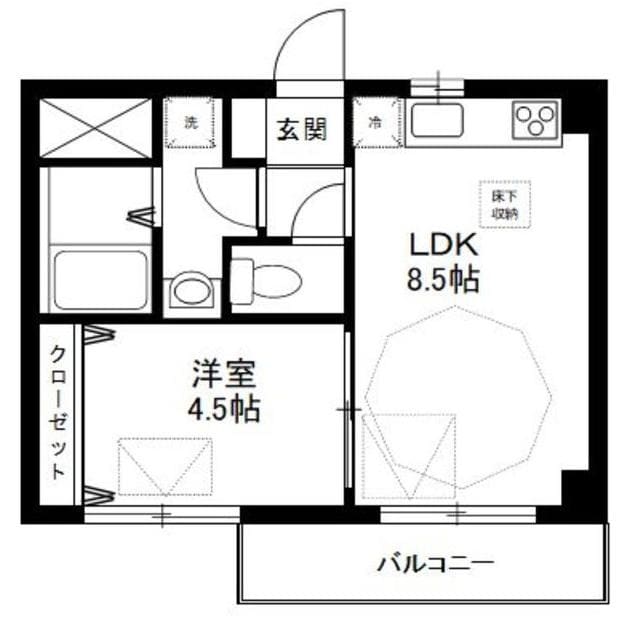 ルネスカスターニの物件間取画像