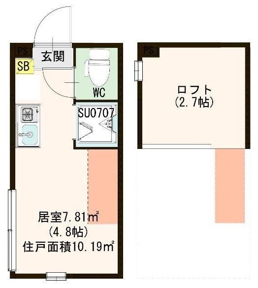 中板橋駅 徒歩6分 2階の物件間取画像