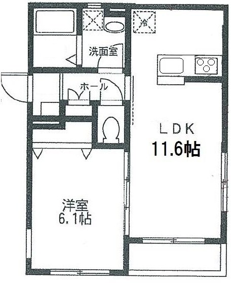 雑色駅 徒歩5分 1階の物件間取画像