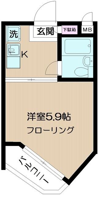 井荻駅 徒歩5分 2階の物件間取画像