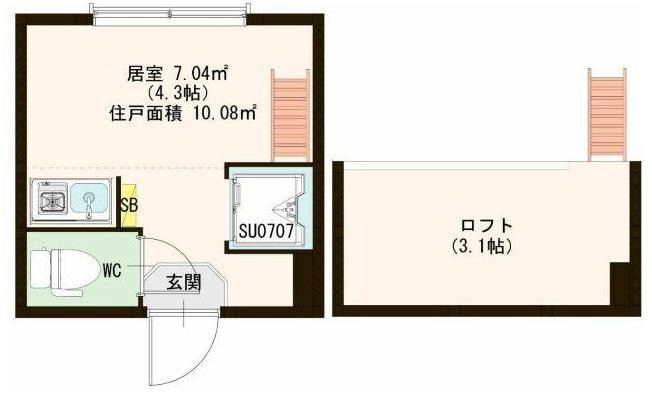 小竹向原駅 徒歩8分 2階の物件間取画像