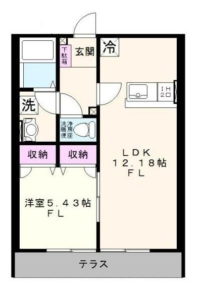 ときわ台駅 徒歩9分 1階の物件間取画像