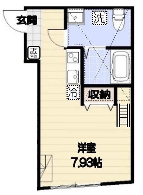 新中野駅 徒歩5分 1階の物件間取画像